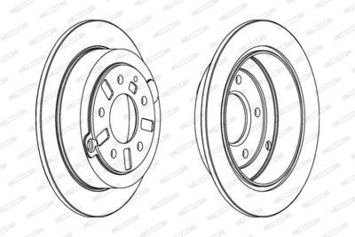 Тормозной диск FERODO DDF739 для MAZDA XEDOS