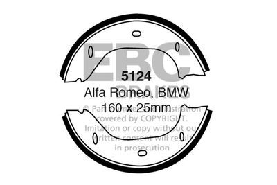 Комплект тормозных колодок EBC Brakes 5124 для ALFA ROMEO MONTREAL