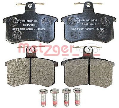 BREMSBELAGSATZ SCHEIBENBREMSE METZGER AUTOTEILE 1170030 1