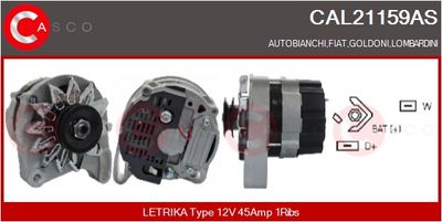 GENERATOR / ALTERNATOR CASCO CAL21159AS