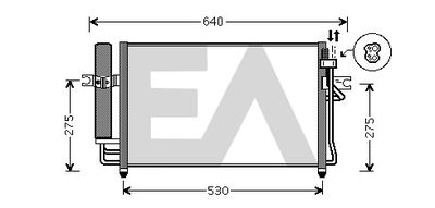 Конденсатор, кондиционер EACLIMA 30C28018 для HYUNDAI GETZ