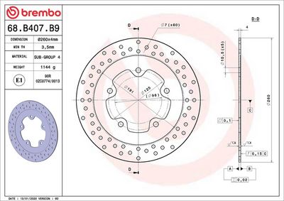 Kočni disk BREMBO 68B407B9