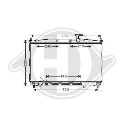 Радиатор, охлаждение двигателя DIEDERICHS DCM3694 для HYUNDAI SANTA FE