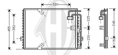 DIEDERICHS DCC1045 Радиатор кондиционера  для BMW 8 (Бмв 8)