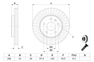 Brake Disc 0 986 479 C65