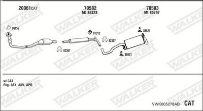 Изпускателна система WALKER VWK005278AB