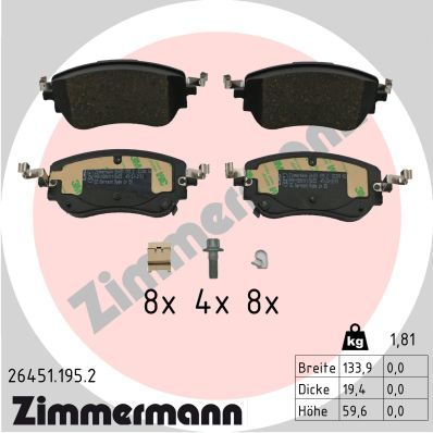 Brake Pad Set, disc brake 26451.195.2