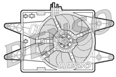 DENSO DER09022 Вентилятор системы охлаждения двигателя  для FIAT DOBLO (Фиат Добло)