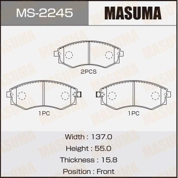 MASUMA MS-2245 Тормозные колодки барабанные  для HYUNDAI MATRIX (Хендай Матриx)