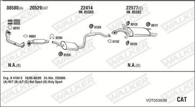 Изпускателна система WALKER VOT05393B