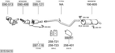 Układ wydechowy BOSAL SYS10419