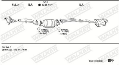Изпускателна система WALKER BWH18309B