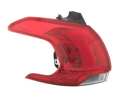 Achterlicht Links (extern, kleur indicator wit, kleur van het glas red) past: PEUGEOT 2008 I 03.13-06.19