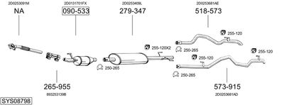 SISTEM DE ESAPAMENT BOSAL SYS08798