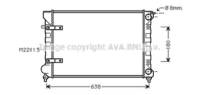AVA QUALITY COOLING VN2048 Радиатор охлаждения двигателя для VW JETTA