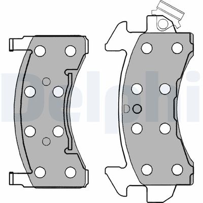 Zestaw klocków hamulcowych, hamulce tarczowe DELPHI LP1258