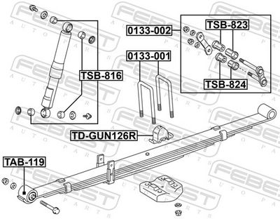 SET FIXARE ARC LAMELAR FEBEST 0133002 1