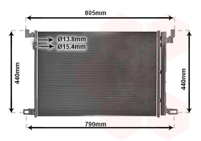 VAN WEZEL Condensor, airconditioning (58015705)