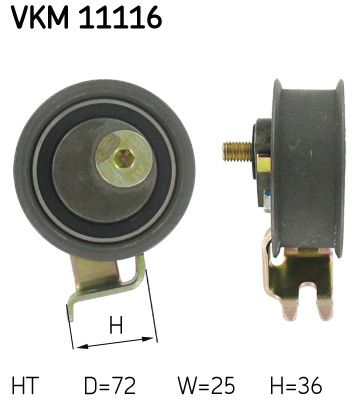Натяжной ролик, ремень ГРМ SKF VKM 11116 для VW NEW