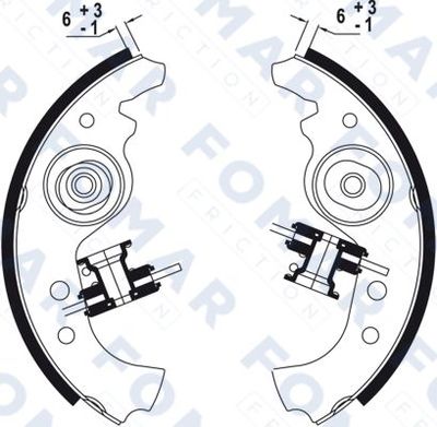 Комплект тормозных колодок FOMAR Friction FO 0103 для SEAT PANDA