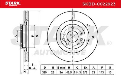 спирачен диск STARK SKBD-0022923