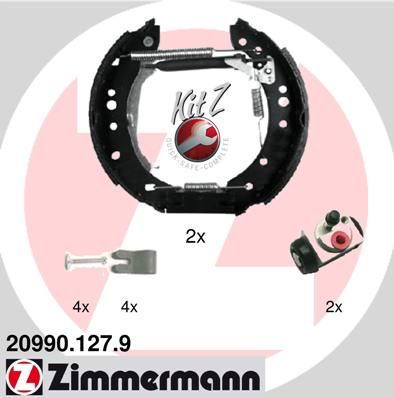 ZIMMERMANN 20990.127.9 Гальмівні колодки барабанні для SMART (Смарт)