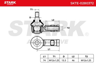 накрайник на напречна кормилна щанга STARK SKTE-0280372