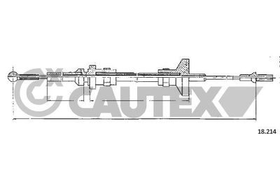 Трос, управление сцеплением CAUTEX 763190 для CHRYSLER VOYAGER