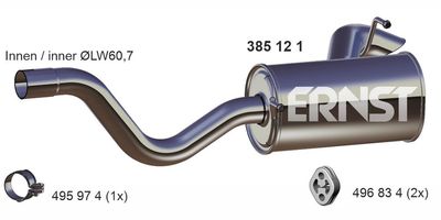 Tłumik końcowy ERNST 385121
