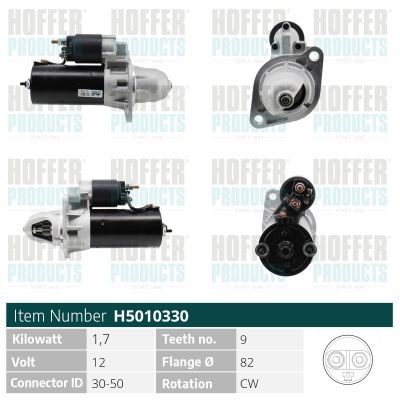 Стартер HOFFER H5010330 для VW TRANSPORTER