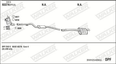 Изпускателна система WALKER BWH25489AA