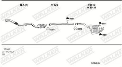 ABGASANLAGE WALKER MB25021