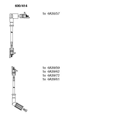 Комплект проводов зажигания BREMI 600/414 для ALFA ROMEO 90