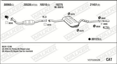 Изпускателна система WALKER VOT02852B