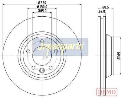 спирачен диск JAPANPARTS DI-0931C