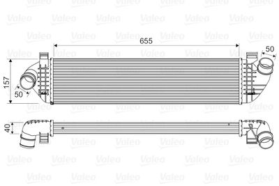 VALEO 818571 Интеркулер  для VOLVO V50 (Вольво В50)
