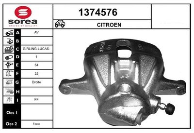 BREMSSATTEL SNRA 1374576