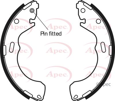 Brake Shoe Set APEC SHU603