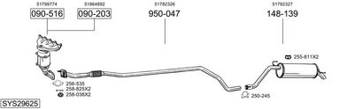 ABGASANLAGE BOSAL SYS29625