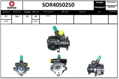 Гидравлический насос, рулевое управление EAI SOR4050250 для CITROËN C35