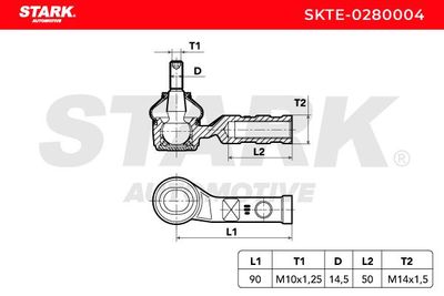 накрайник на напречна кормилна щанга STARK SKTE-0280004