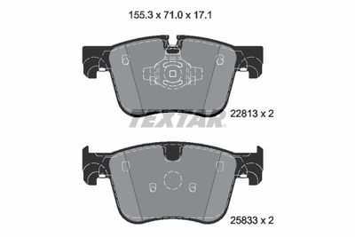 Комплект тормозных колодок, дисковый тормоз TEXTAR 2281301 для TOYOTA PROACE