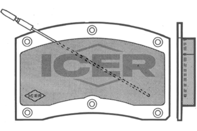 комплект спирачно феродо, дискови спирачки ICER 180082V