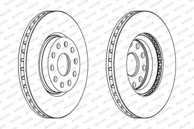 BREMSSCHEIBE FERODO DDF802 1