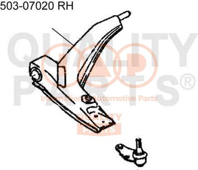 Рычаг независимой подвески колеса, подвеска колеса IAP QUALITY PARTS 503-07020 для HYUNDAI LANTRA