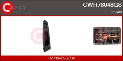 CASCO CWR78048GS Кнопка стеклоподьемника  для HYUNDAI GETZ (Хендай Гетз)