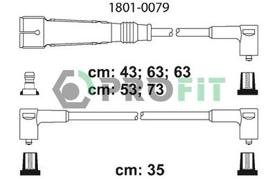 Комплект проводов зажигания PROFIT 1801-0079 для VW SANTANA