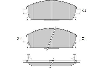 Комплект тормозных колодок, дисковый тормоз E.T.F. 12-0968 для INFINITI QX4