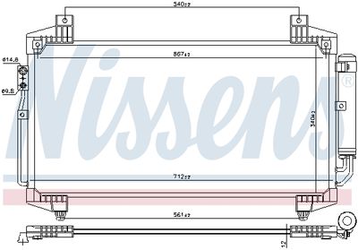 Конденсатор, кондиционер NISSENS 940936 для MITSUBISHI ECLIPSE	CROSS