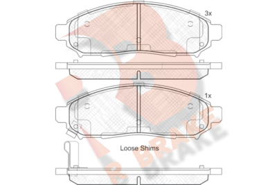 Комплект тормозных колодок, дисковый тормоз R BRAKE RB2003 для NISSAN XTERRA